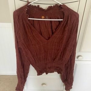Free people burnt orange top!
